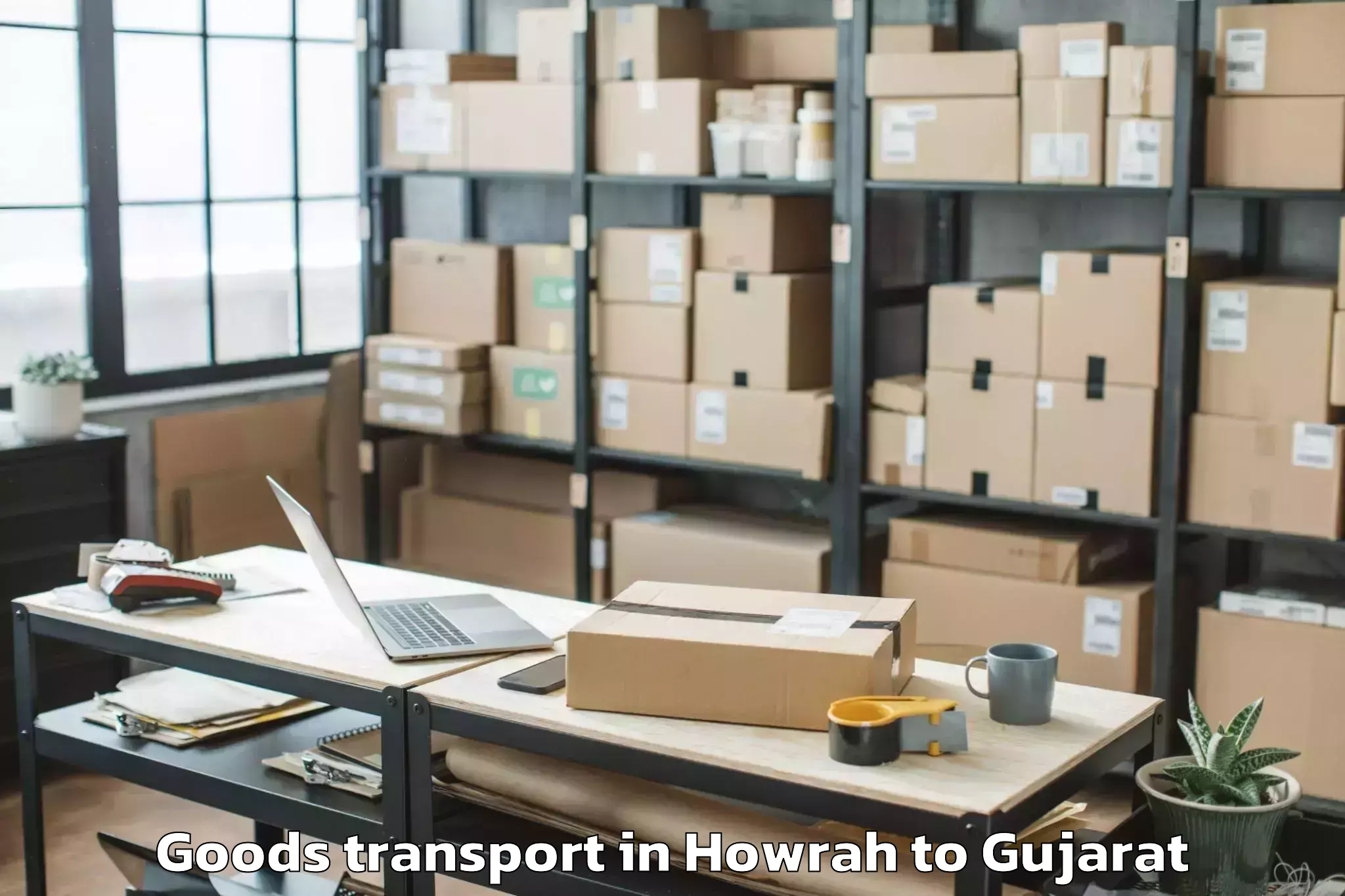 Book Howrah to Gujarat Goods Transport Online